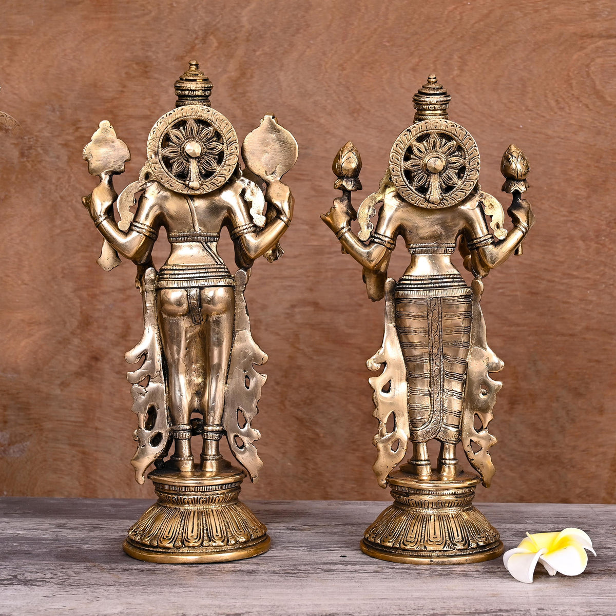 Brass Standing Vishnu Lakshmi Set (13 Inch) Vedansh Craft