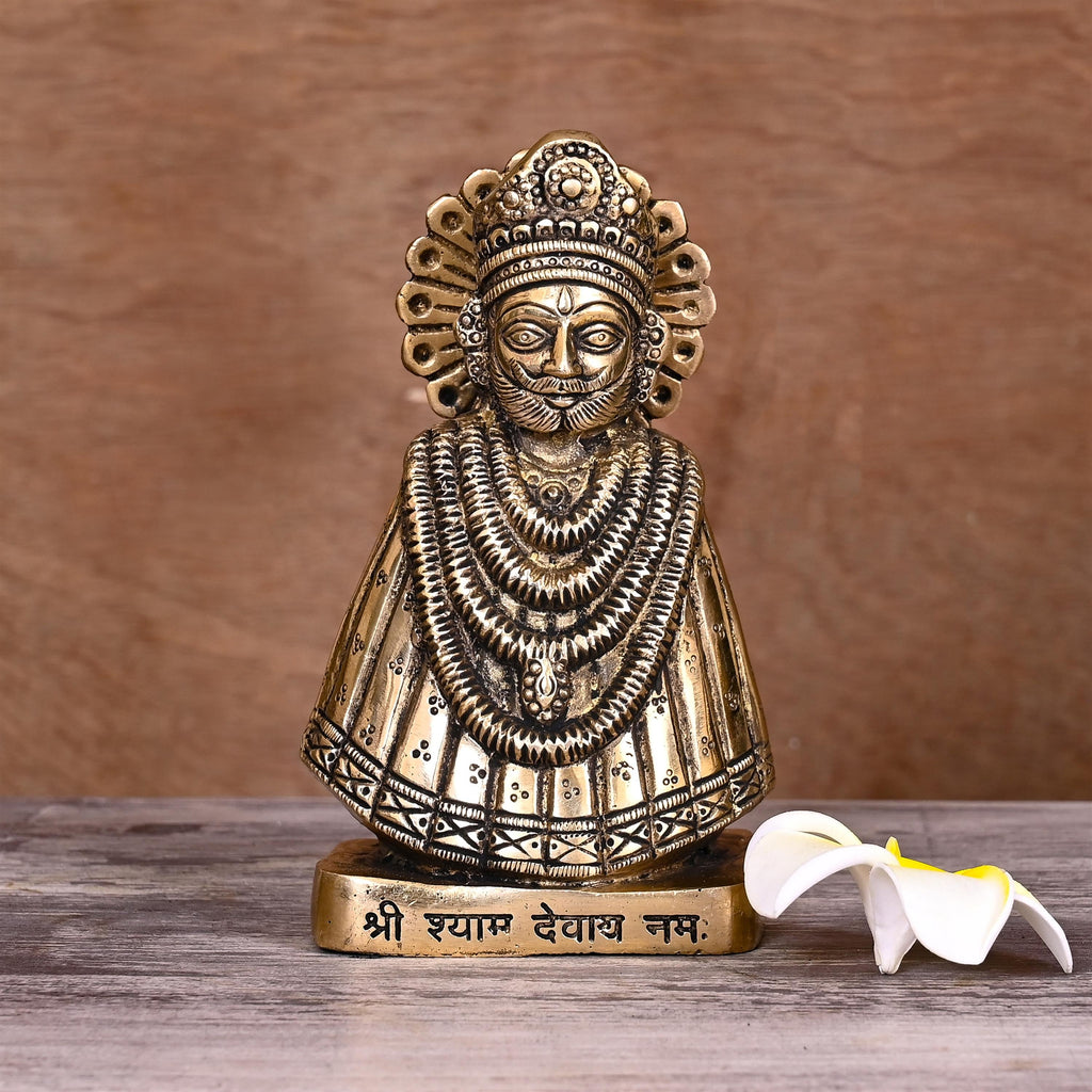 Brass Lord Khatu Shyam Idol (6 Inch) Vedansh Craft