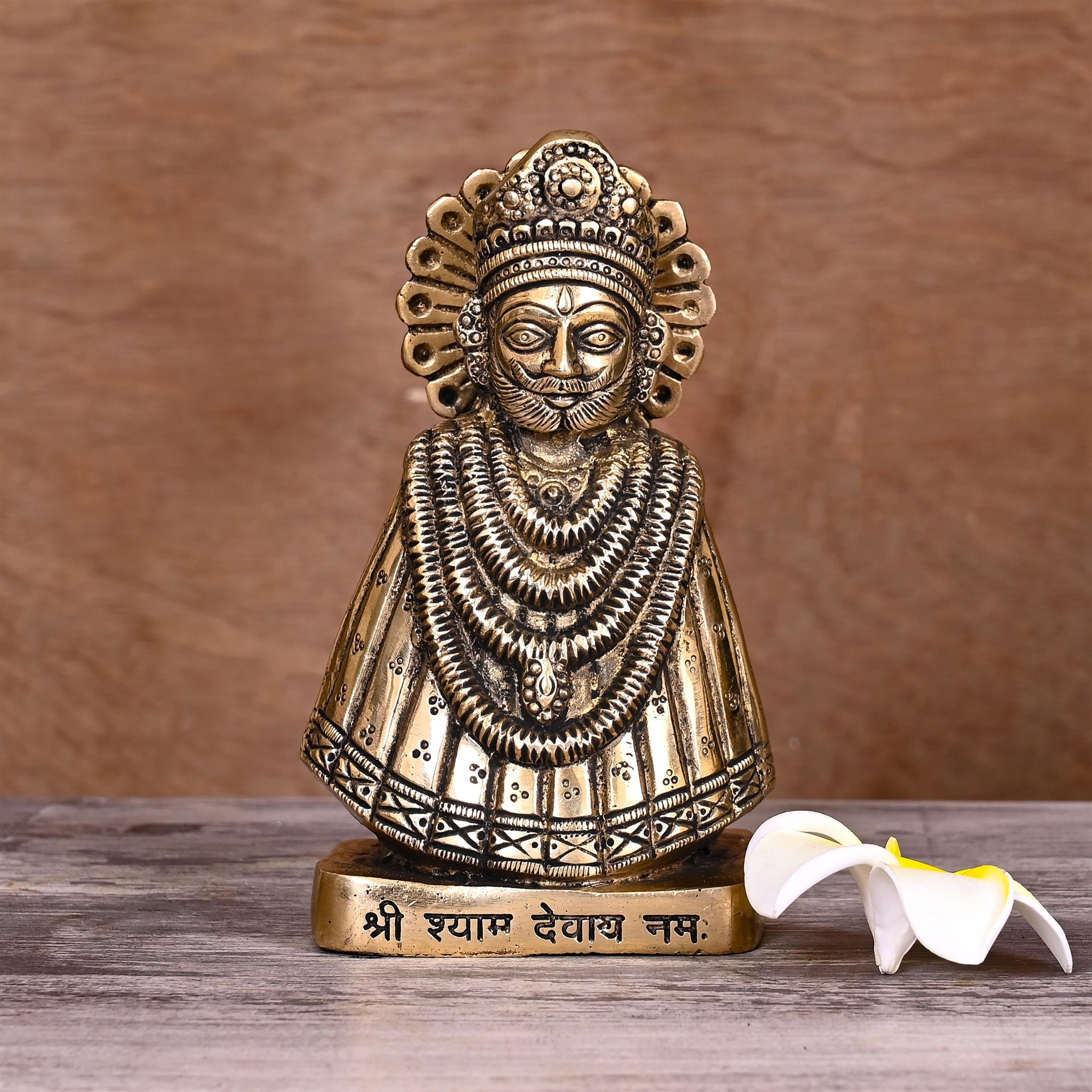 Brass Lord Khatu Shyam Idol (6 Inch) Vedansh Craft