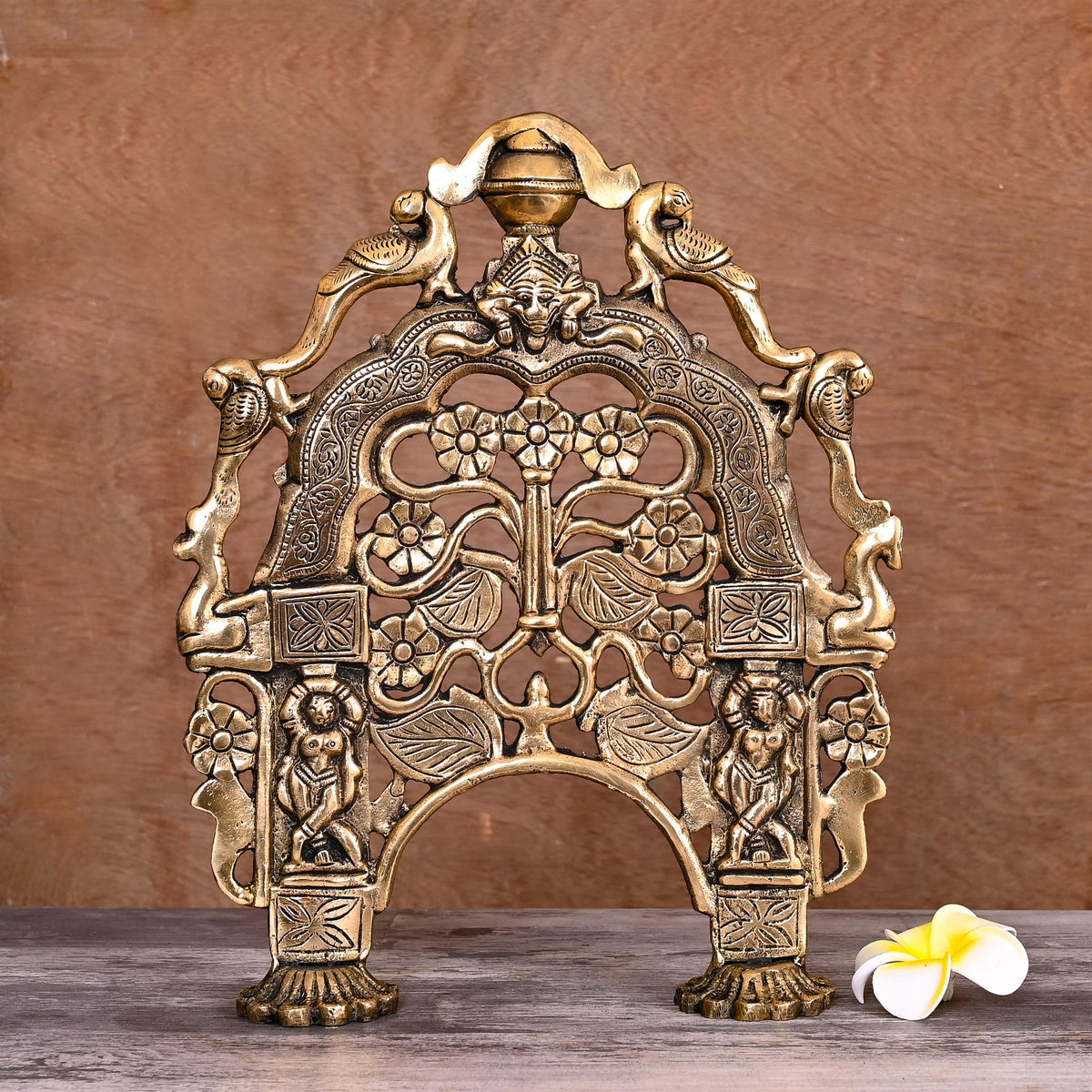 Brass Handcarved Prabhavali Frame (12 Inch) Vedansh Craft