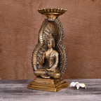 Brass Gautam Buddha Candle Holder (11.8 Inch) Vedansh Craft