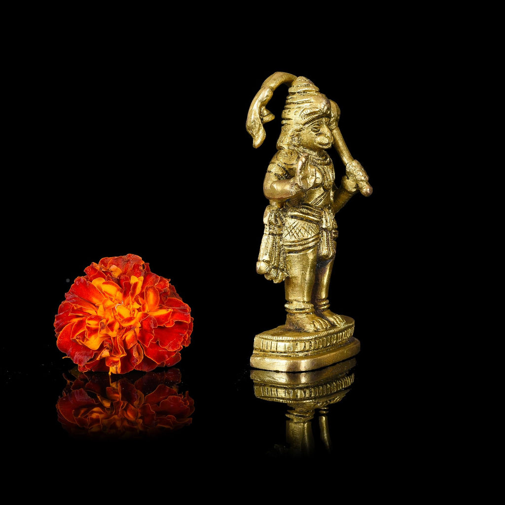 Brass Standing Hanuman Idol (4 Inch) Vedansh Craft