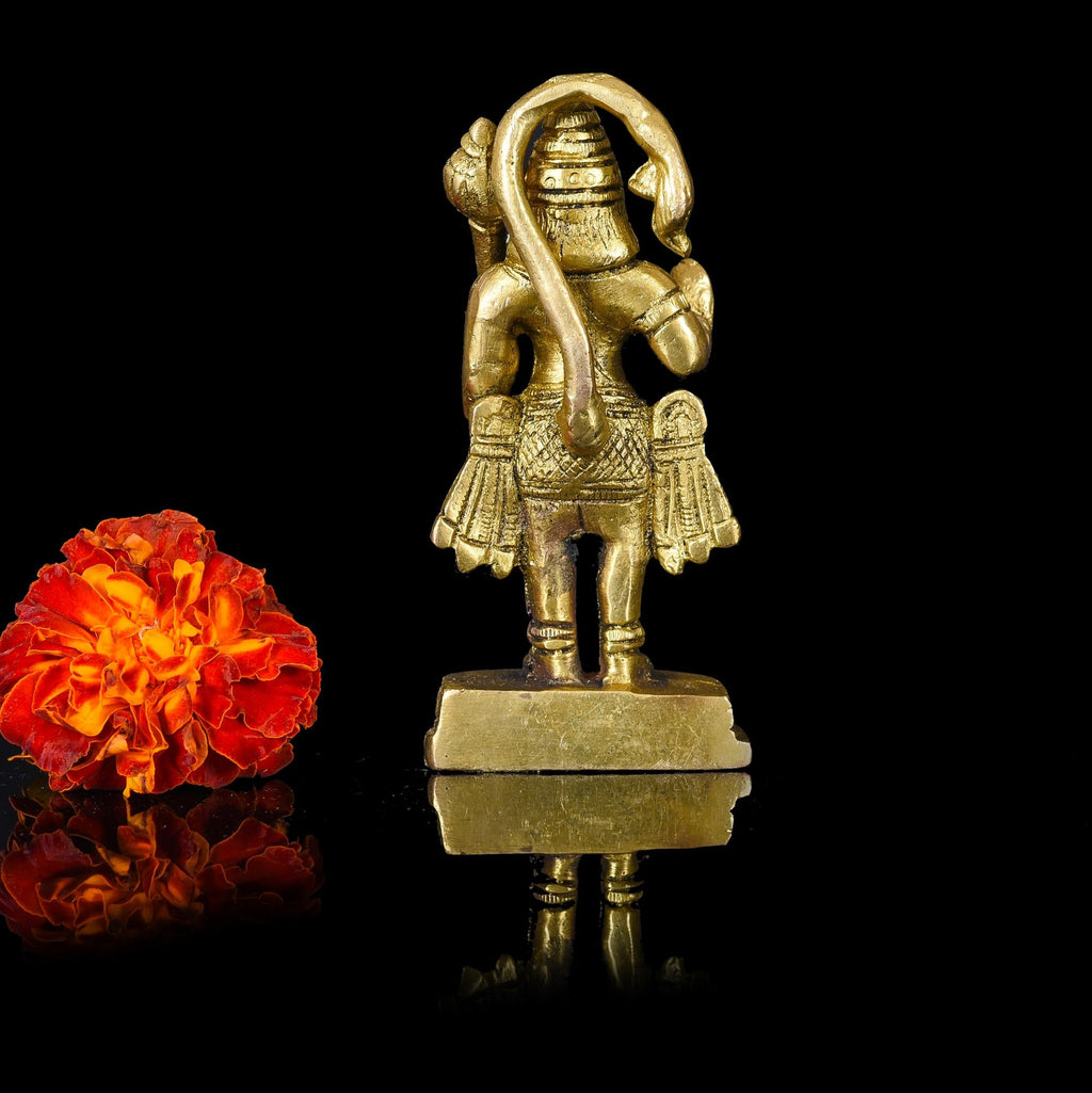 Brass Standing Hanuman Idol (4 Inch) Vedansh Craft