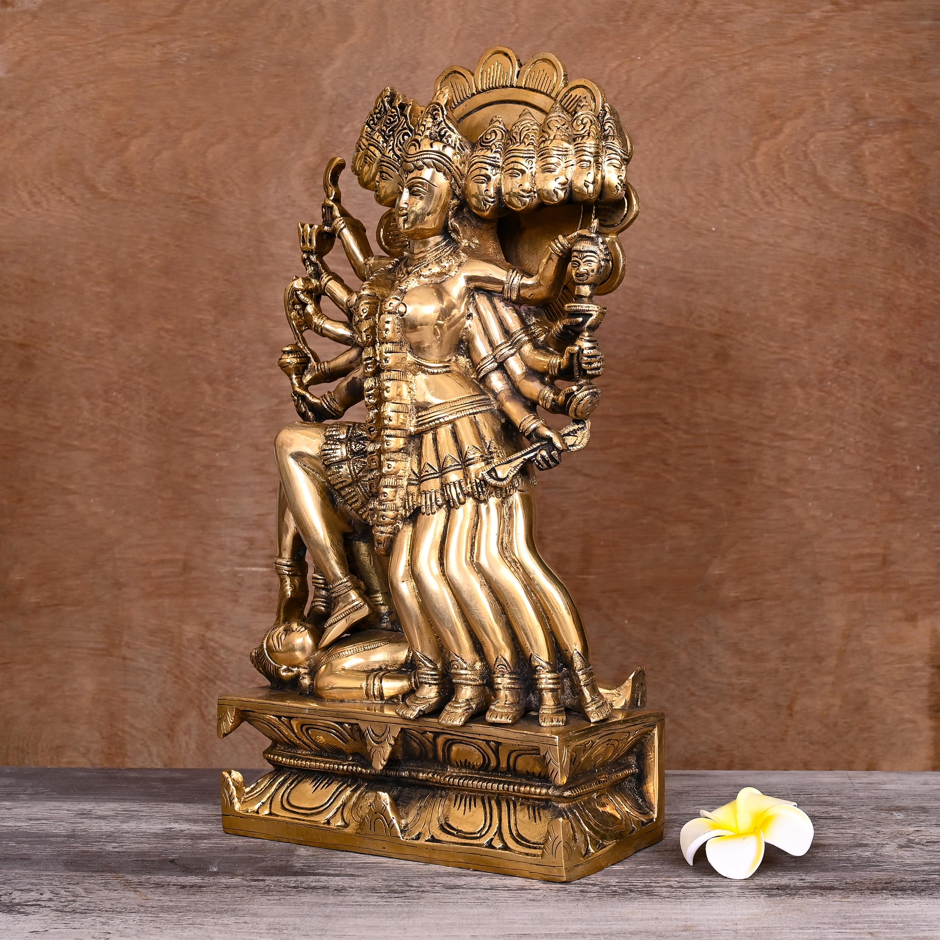 Brass Goddess Standing Kali Idol (15 Inch) Vedansh Craft