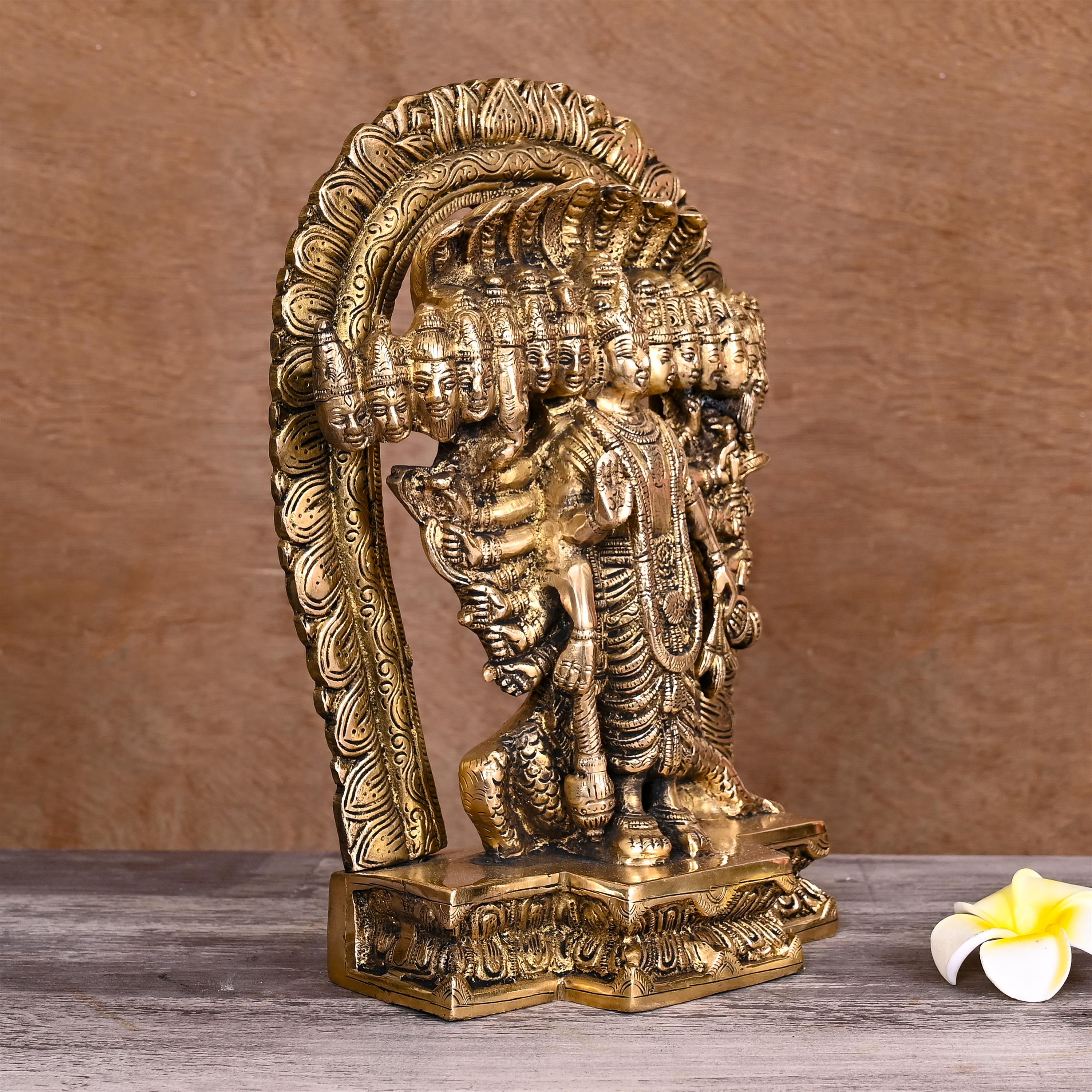 Brass Vishwaroopam Vishnu Statue (11") Vedansh Craft
