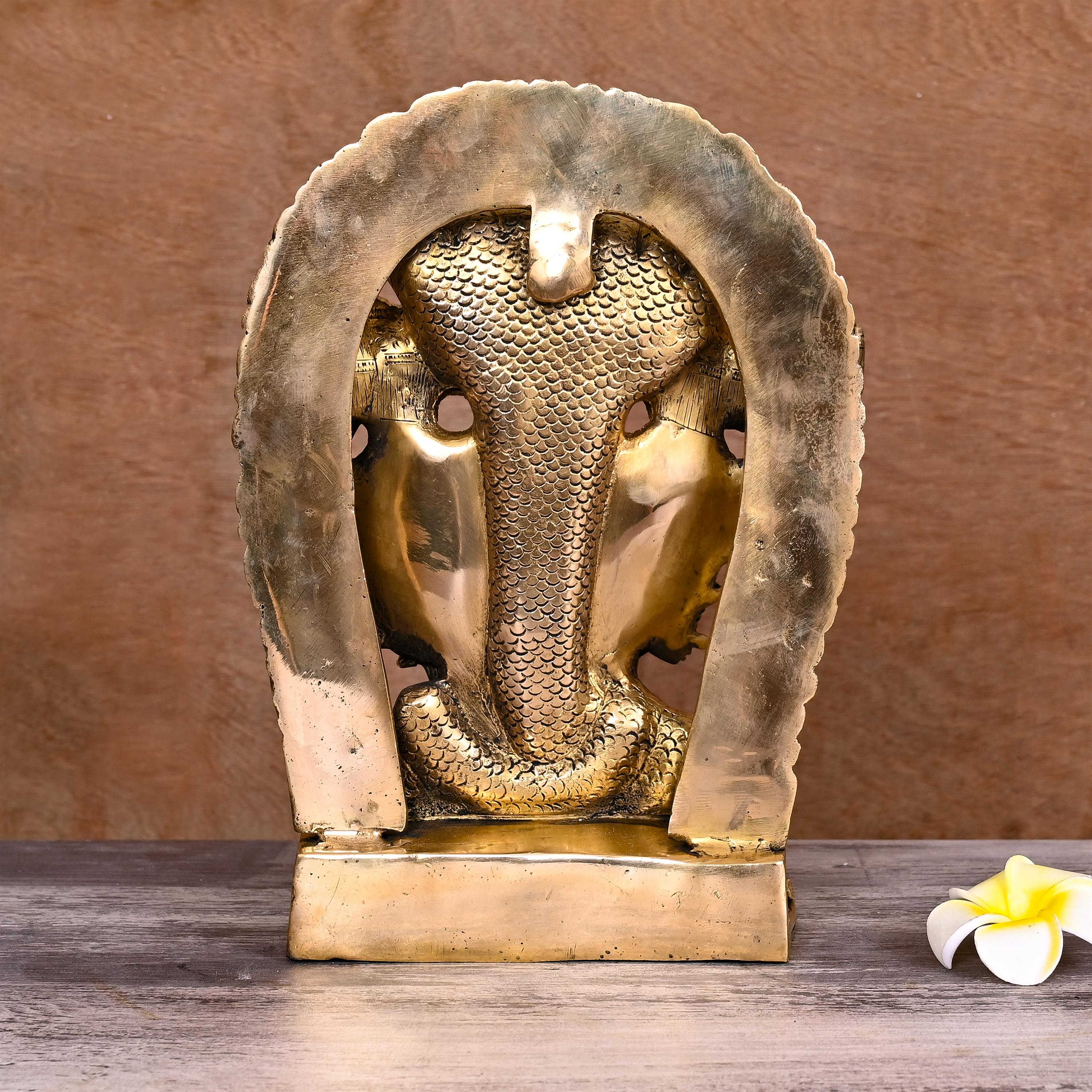 Brass Vishwaroopam Vishnu Statue (11") Vedansh Craft