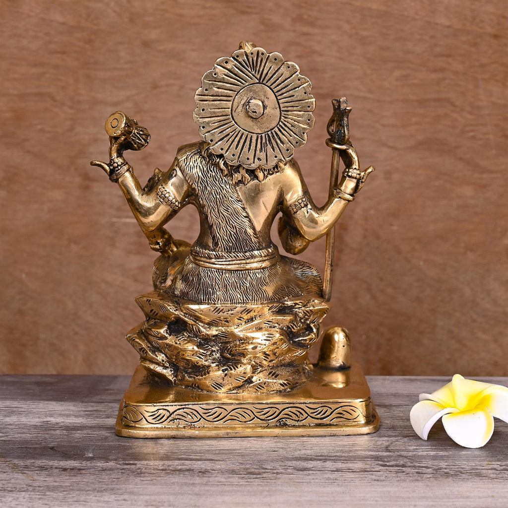 Brass Sitting Lord Shiva Statue (8.5 Inch) Vedansh Craft