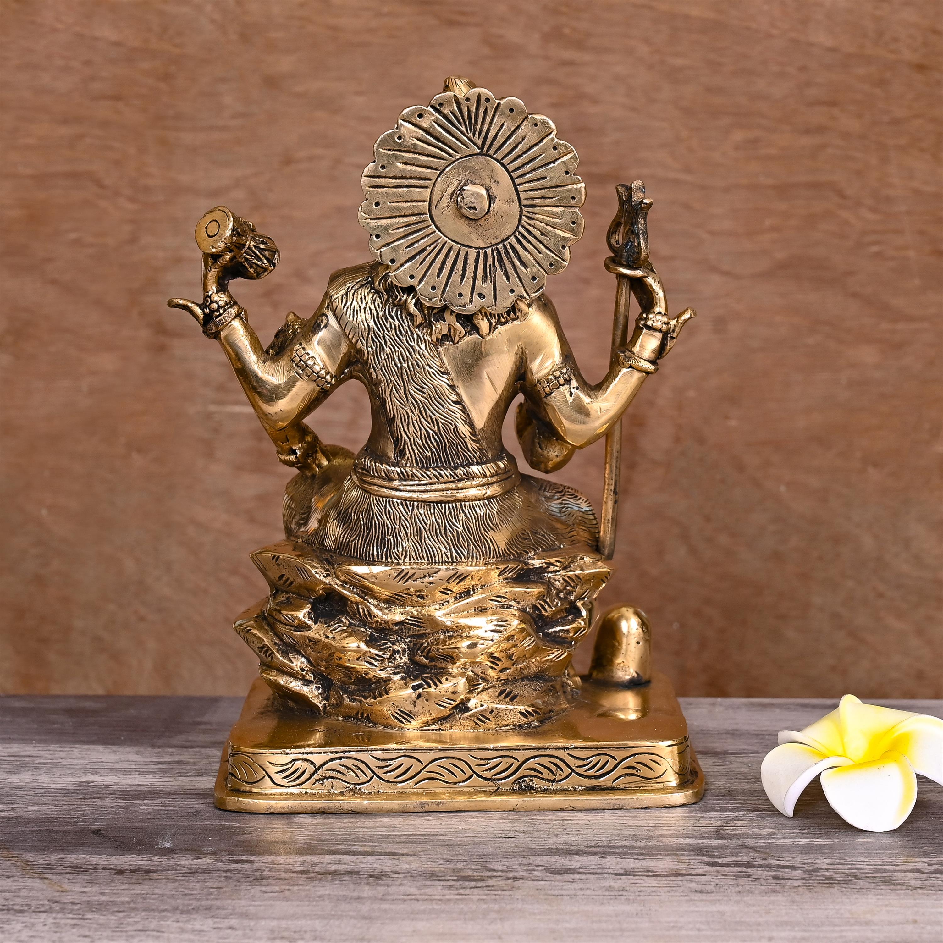 Brass Sitting Lord Shiva Statue (8.5 Inch) Vedansh Craft