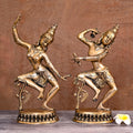 Brass Vintage Dancing Shiva Parvati Statue (15″) Vedansh Craft