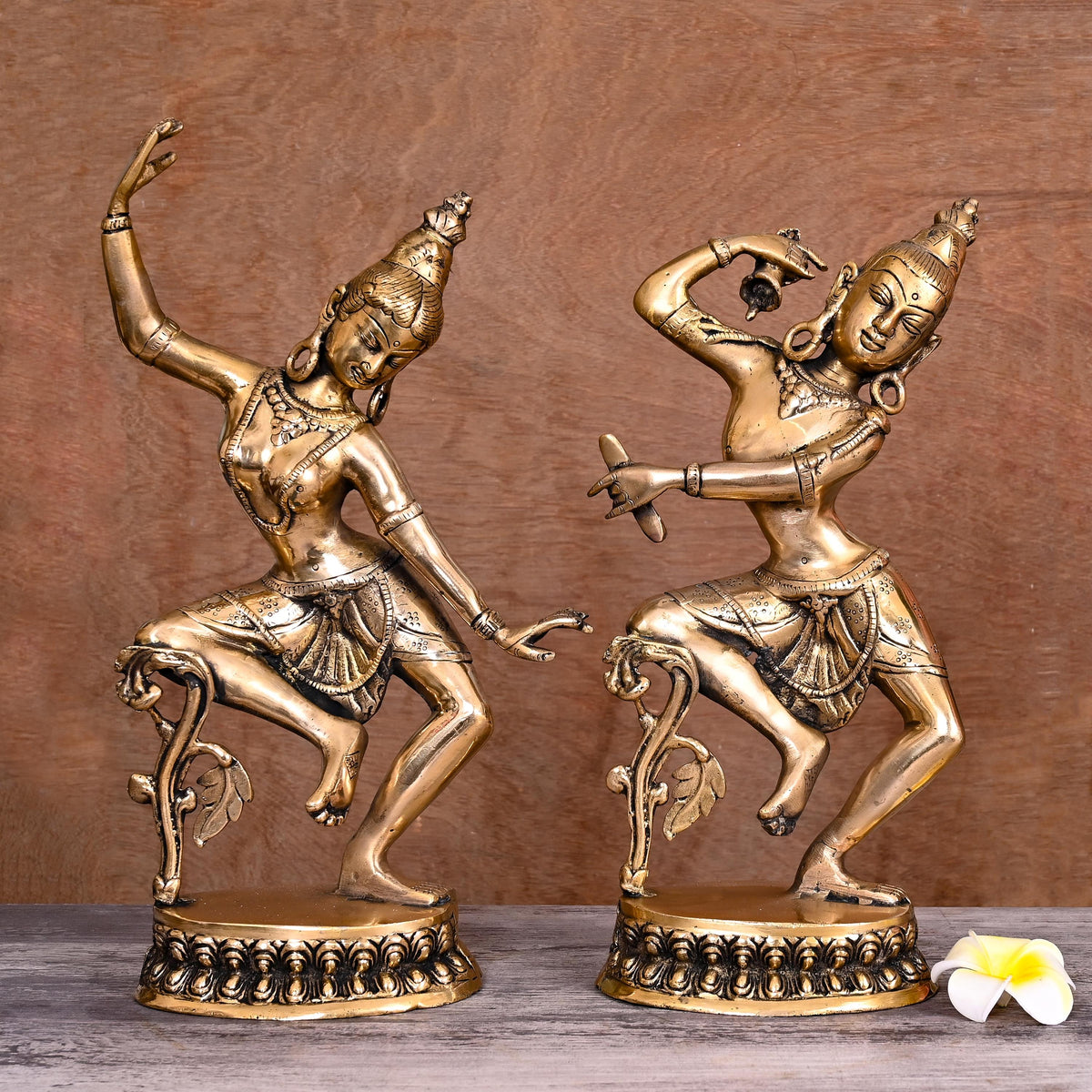 Brass Vintage Dancing Shiva Parvati Statue (15″) Vedansh Craft
