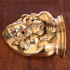 Brass Coconut Shape Ganesha Wall Hanging (13.5 Inch) Vedansh Craft