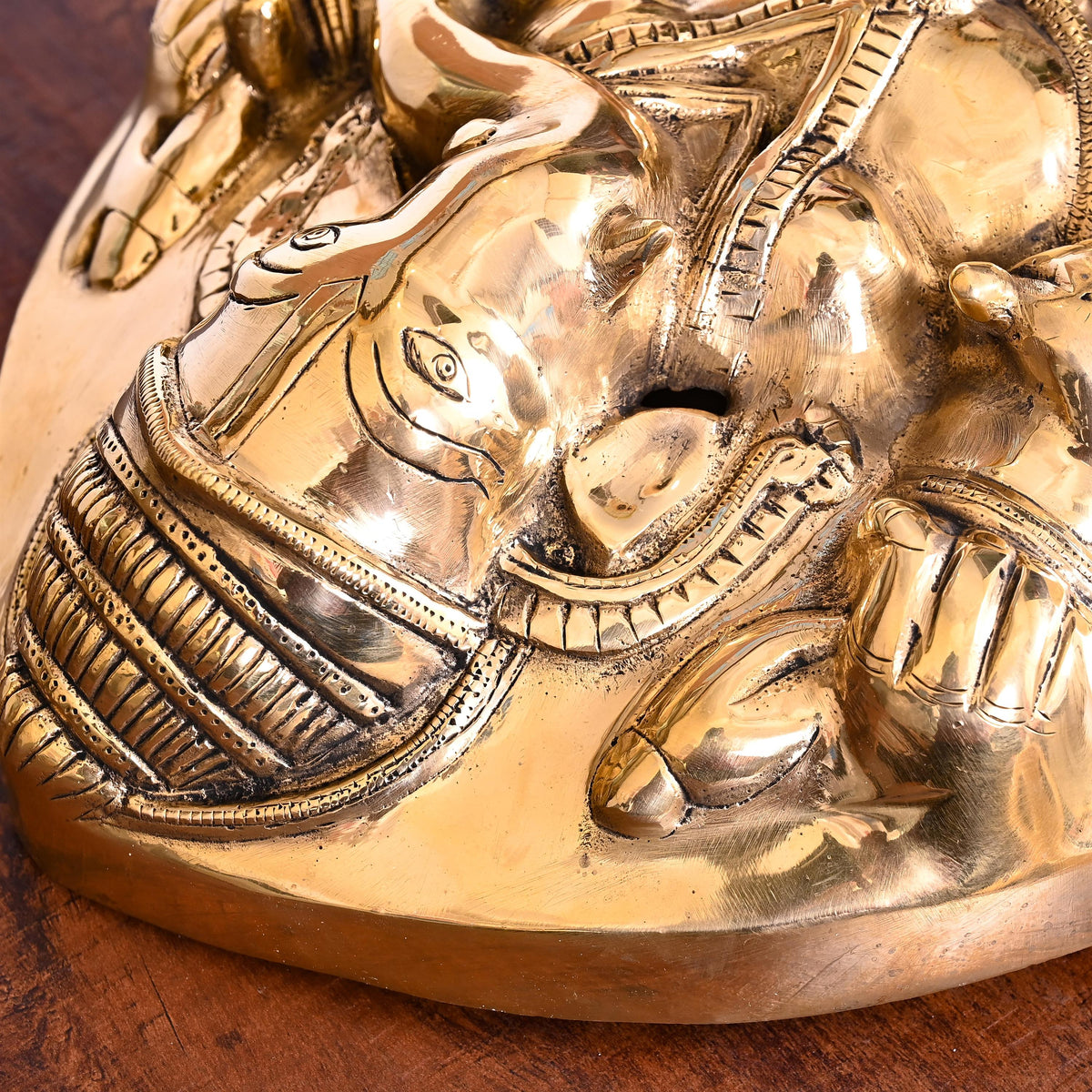 Brass Coconut Shape Ganesha Wall Hanging (13.5 Inch) Vedansh Craft