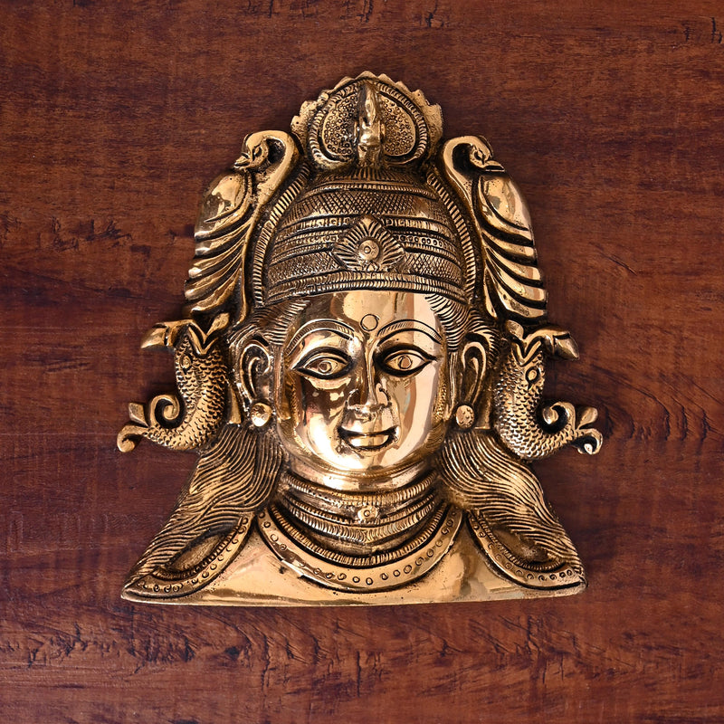 Brass Parvati Face Wall Hanging (8 Inch) Vedansh Craft