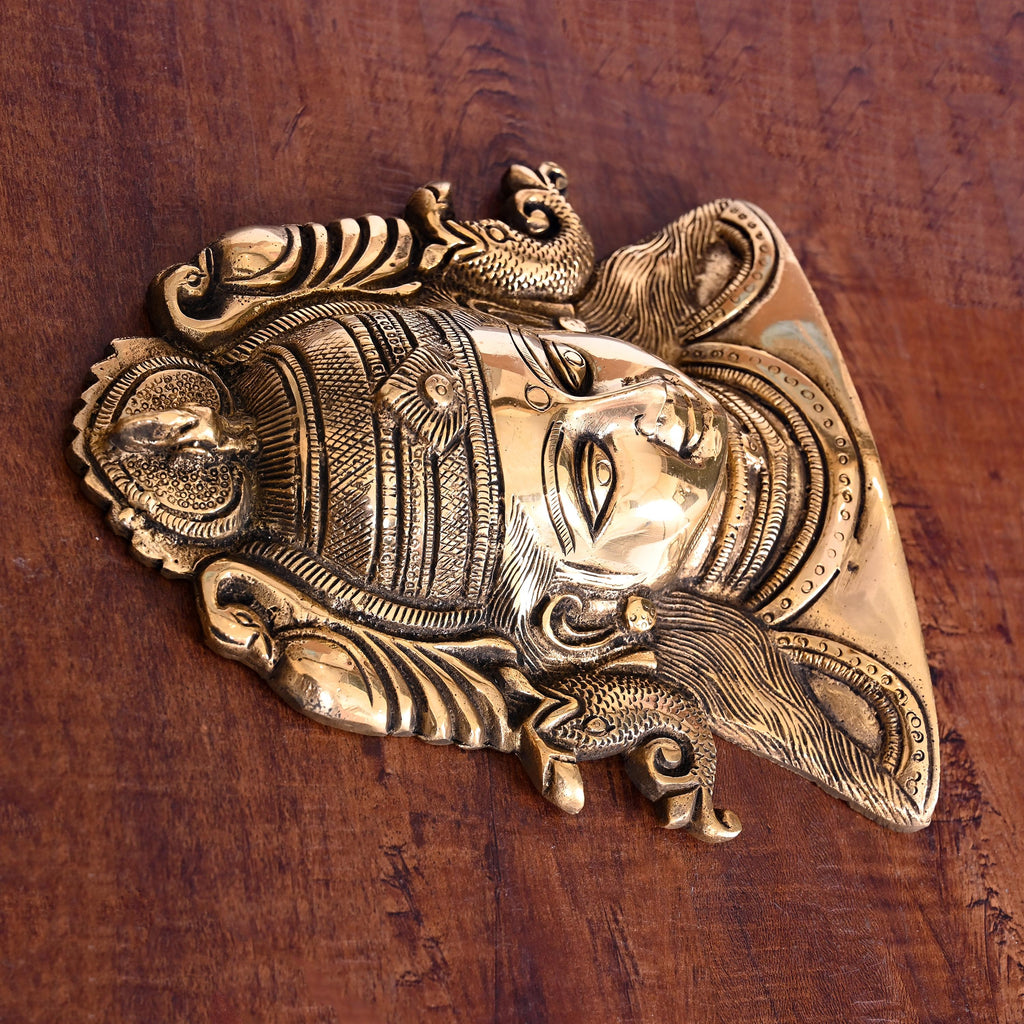 Brass Parvati Face Wall Hanging (8 Inch) Vedansh Craft