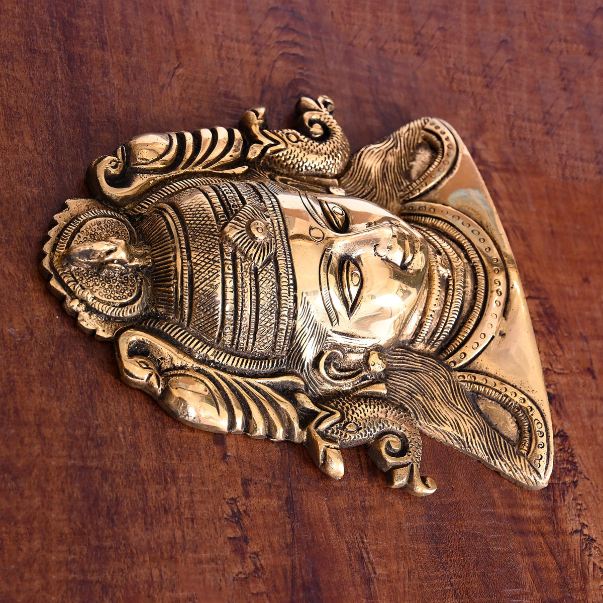 Brass Parvati Face Wall Hanging (8 Inch) Vedansh Craft