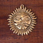 Brass Sun Face Wall Hanging (8 Inch) Vedansh Craft