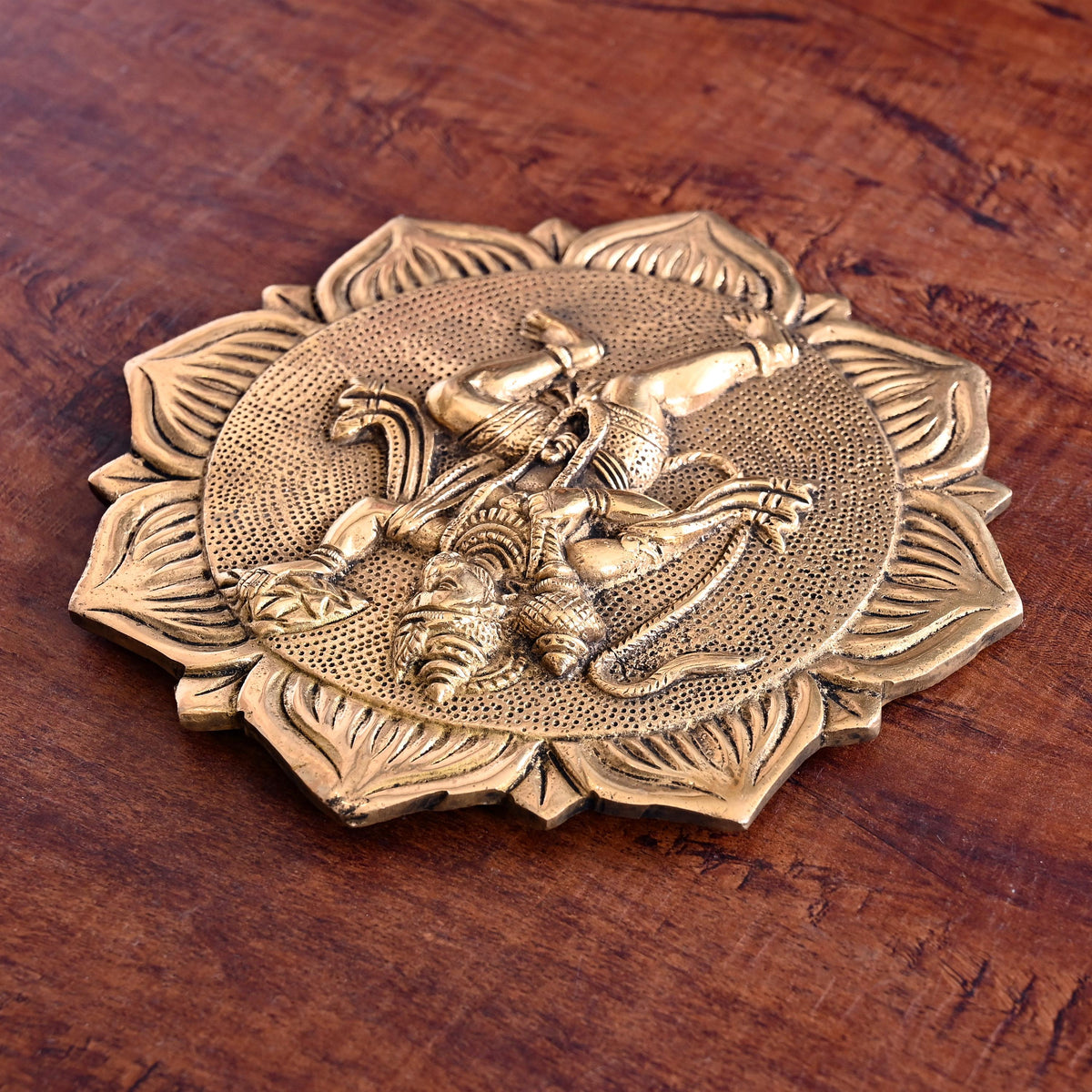 Brass Lord Hanuman Wall Hanging (7.5 Inch) Vedansh Craft