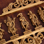 BRASS Dashavatara / VISHNU AVATAR WALL HANGING (9.5") Vedansh Craft