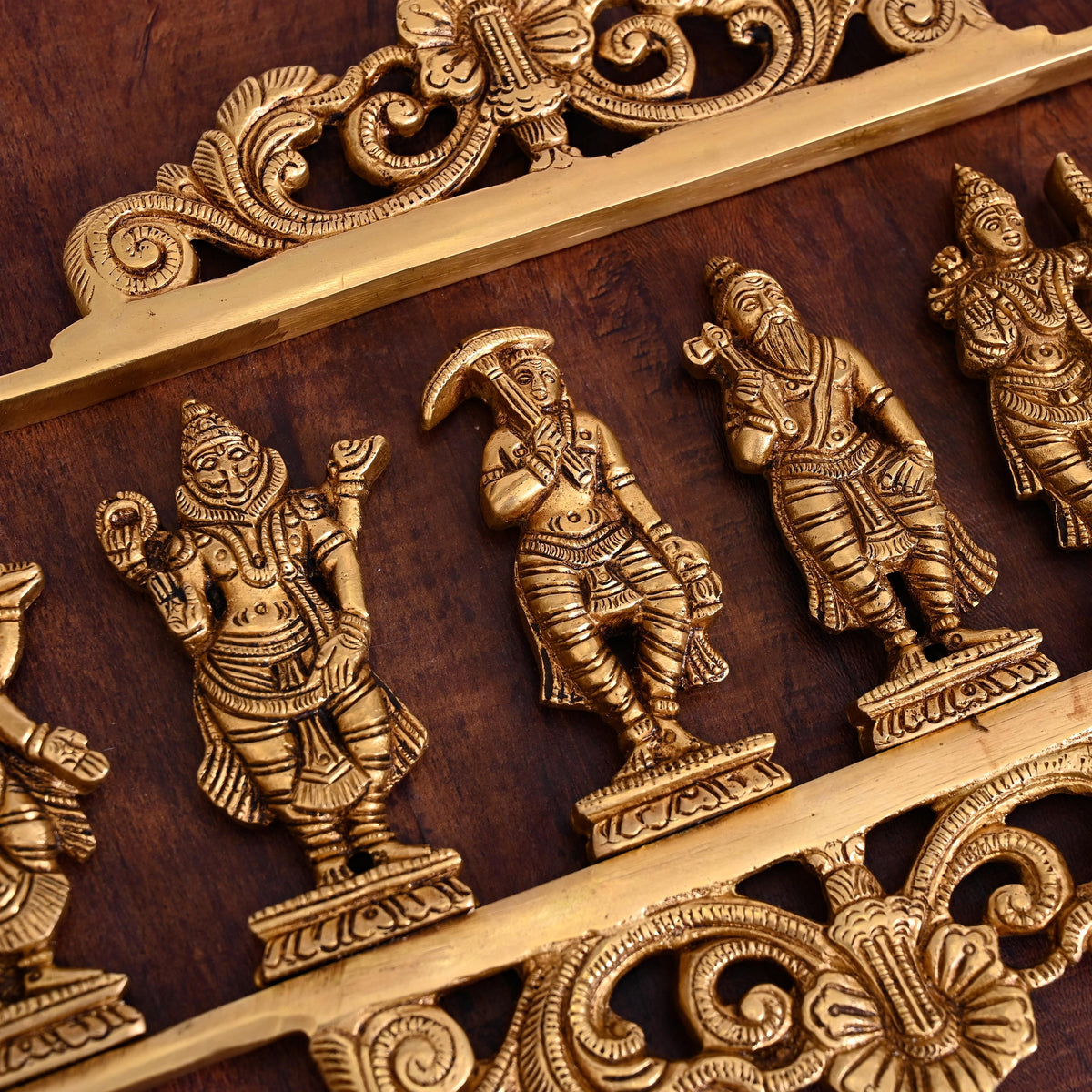 BRASS Dashavatara / VISHNU AVATAR WALL HANGING (9.5") Vedansh Craft