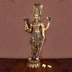 Brass Standing Lord Vishnu Statue (41 Inch) Vedansh Craft