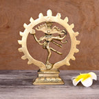 Brass Nataraja Dancing Shiva Idol (7.5 Inch)