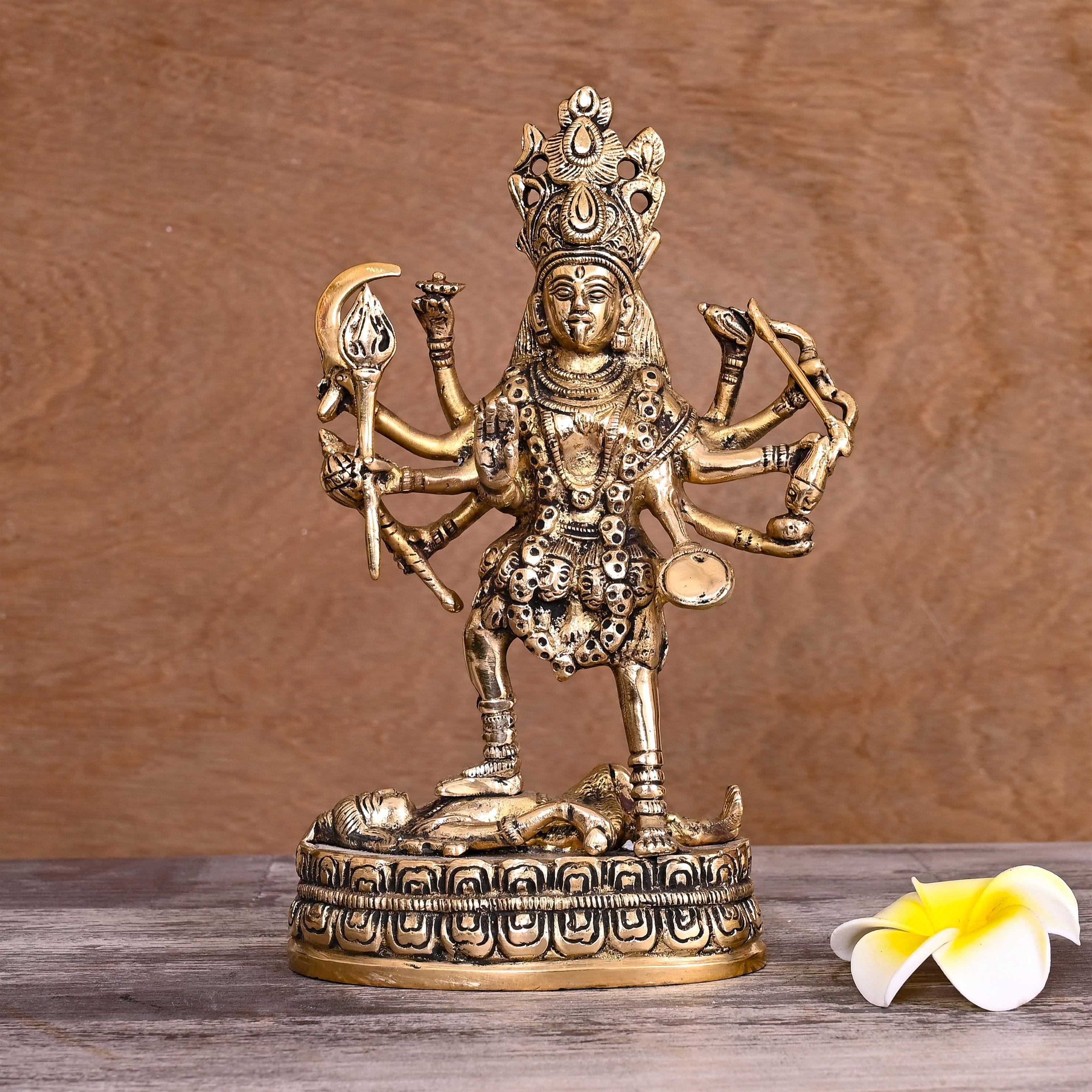 BRASS GODDESS STANDING KALI IDOL (9") Vedansh Craft
