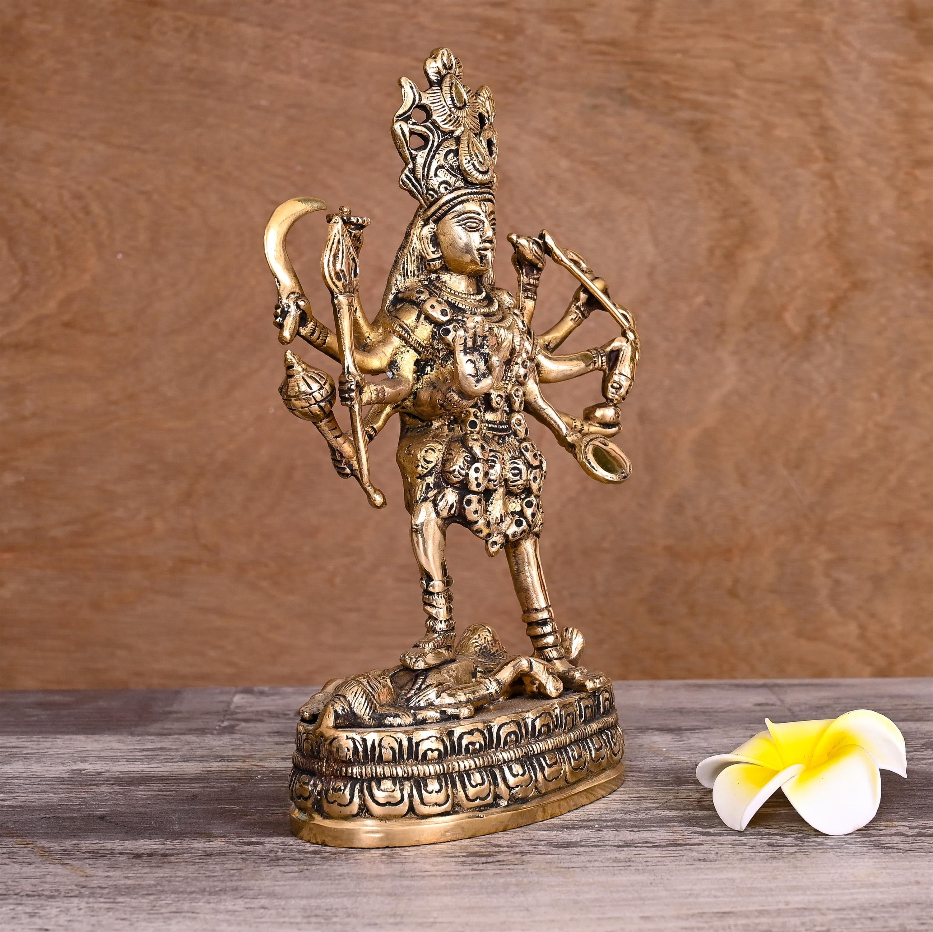 BRASS GODDESS STANDING KALI IDOL (9") Vedansh Craft