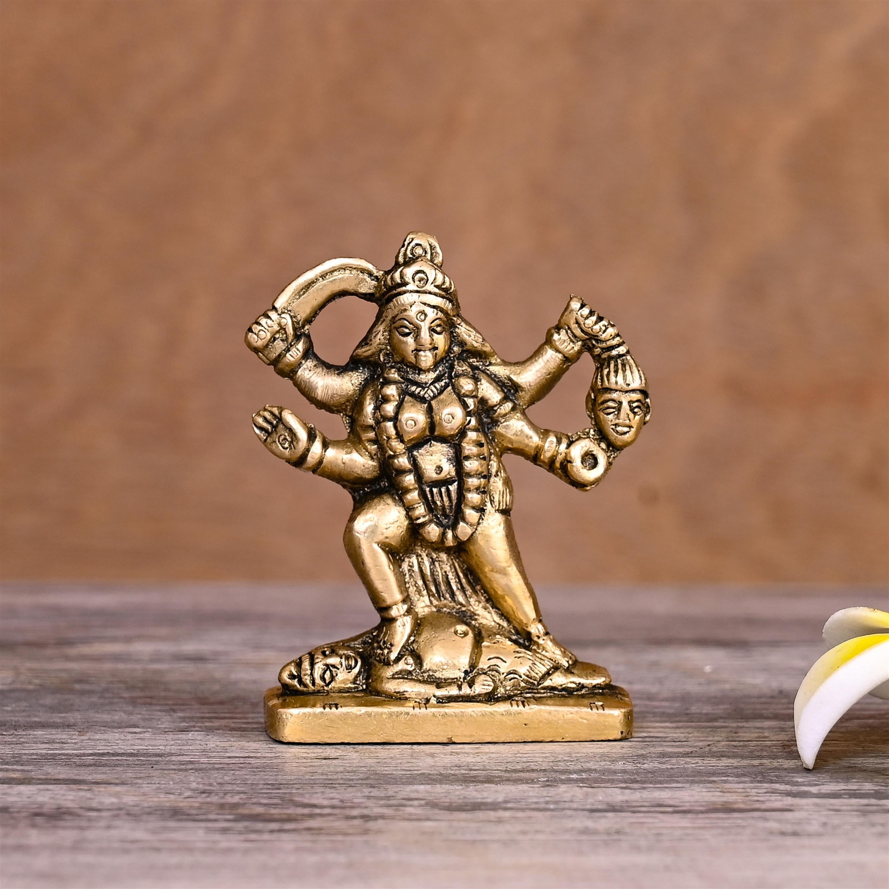 Brass Standing Kali Maa Idol (2.5 Inch) Vedansh Craft