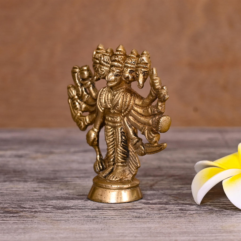 Brass Panchmukhi Hanuman Idol (4 Inch) Vedansh Craft