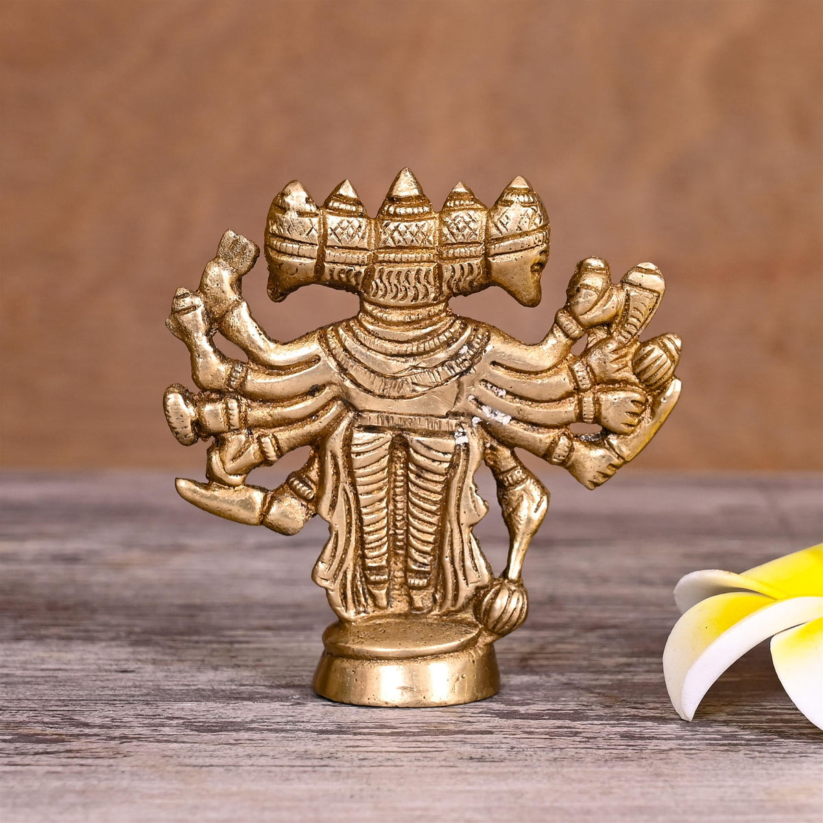 Brass Panchmukhi Hanuman Idol (4 Inch) Vedansh Craft