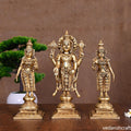 BRASS LORD BALAJI WITH SRI DEVI AND BHUDEVI SET (11.2 Inch) Vedansh Craft