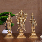 BRASS LORD BALAJI WITH SRI DEVI AND BHUDEVI SET (11.2 Inch) Vedansh Craft