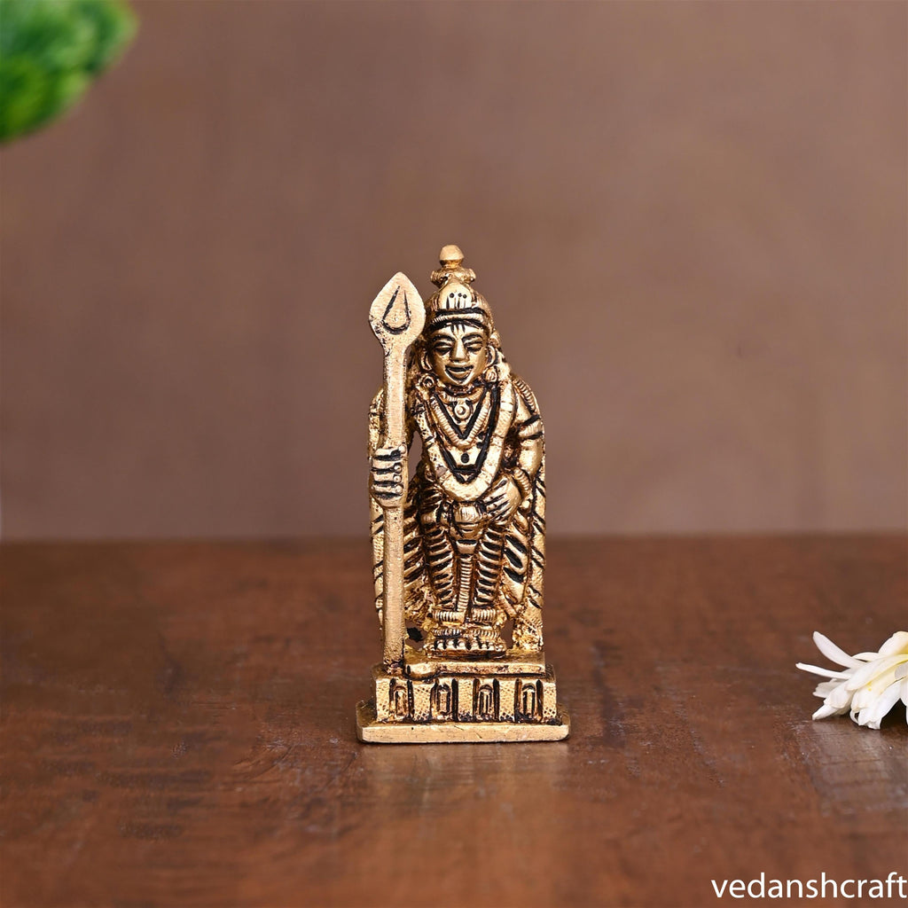 Brass Standing Lord Murugan/Kartikeya Idol (3.2 Inch) Vedansh Craft