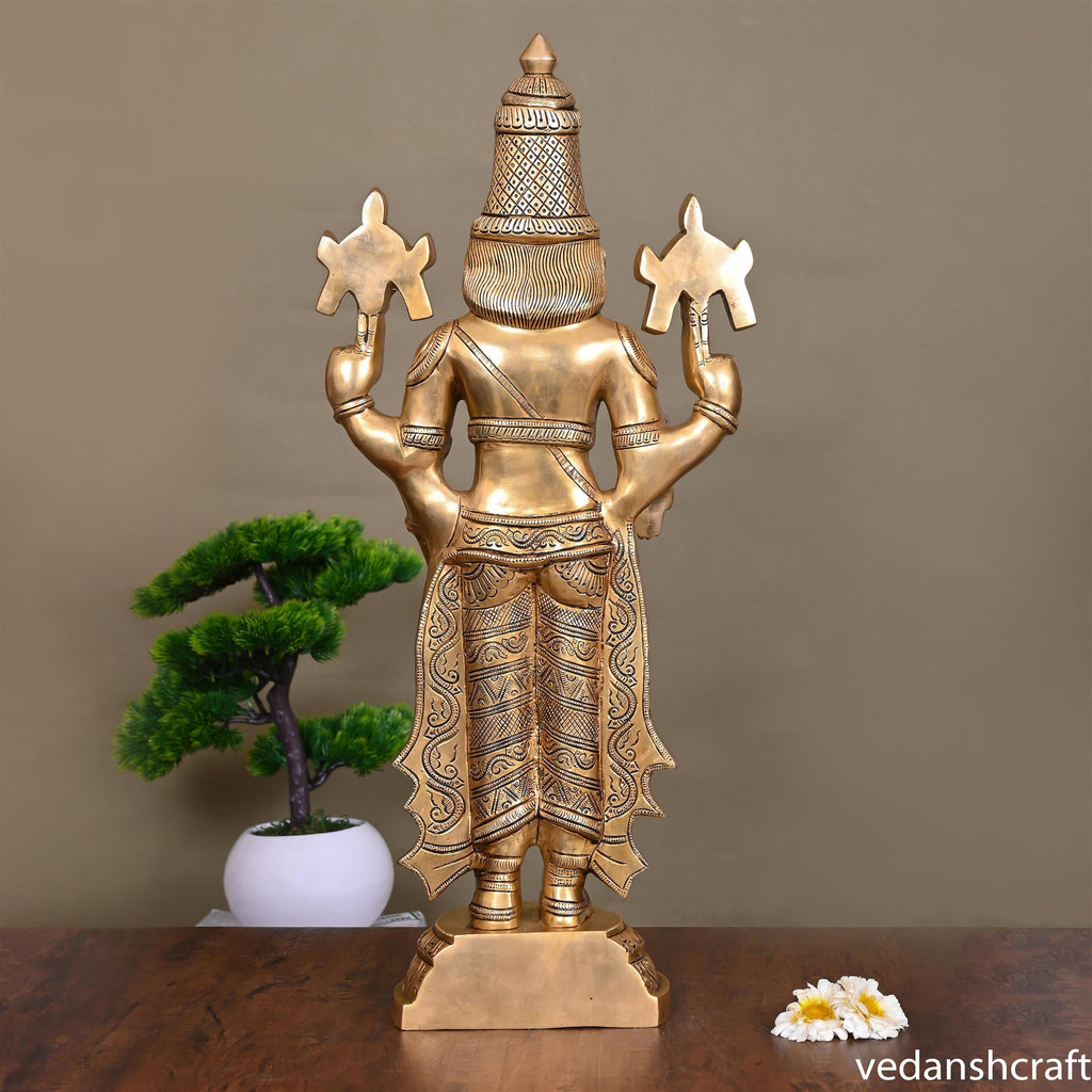 Brass Superfine Tirupati Balaji/Venkateshwar Idol (24 Inch) Vedansh Craft
