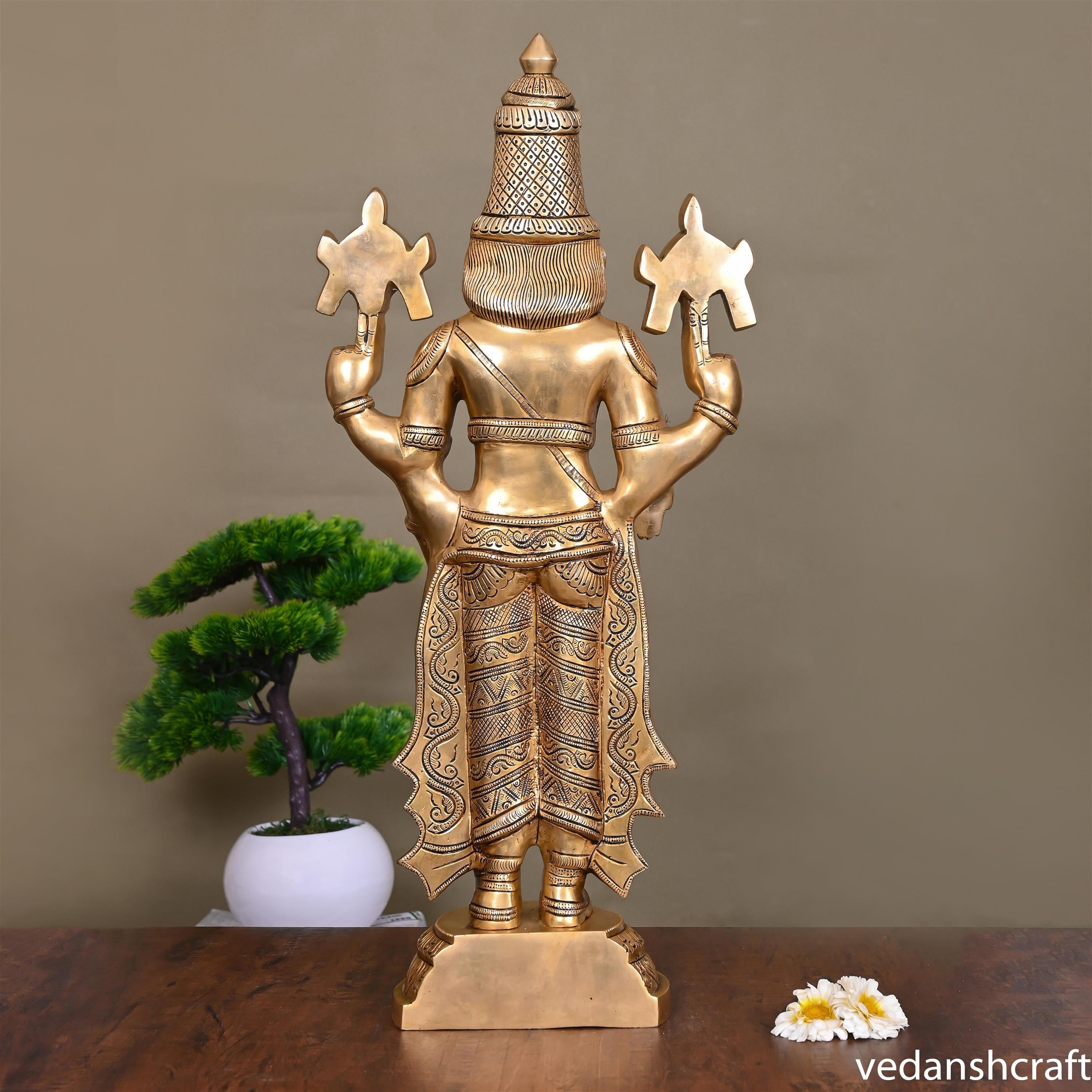 Brass Superfine Tirupati Balaji/Venkateshwar Idol (24 Inch) Vedansh Craft