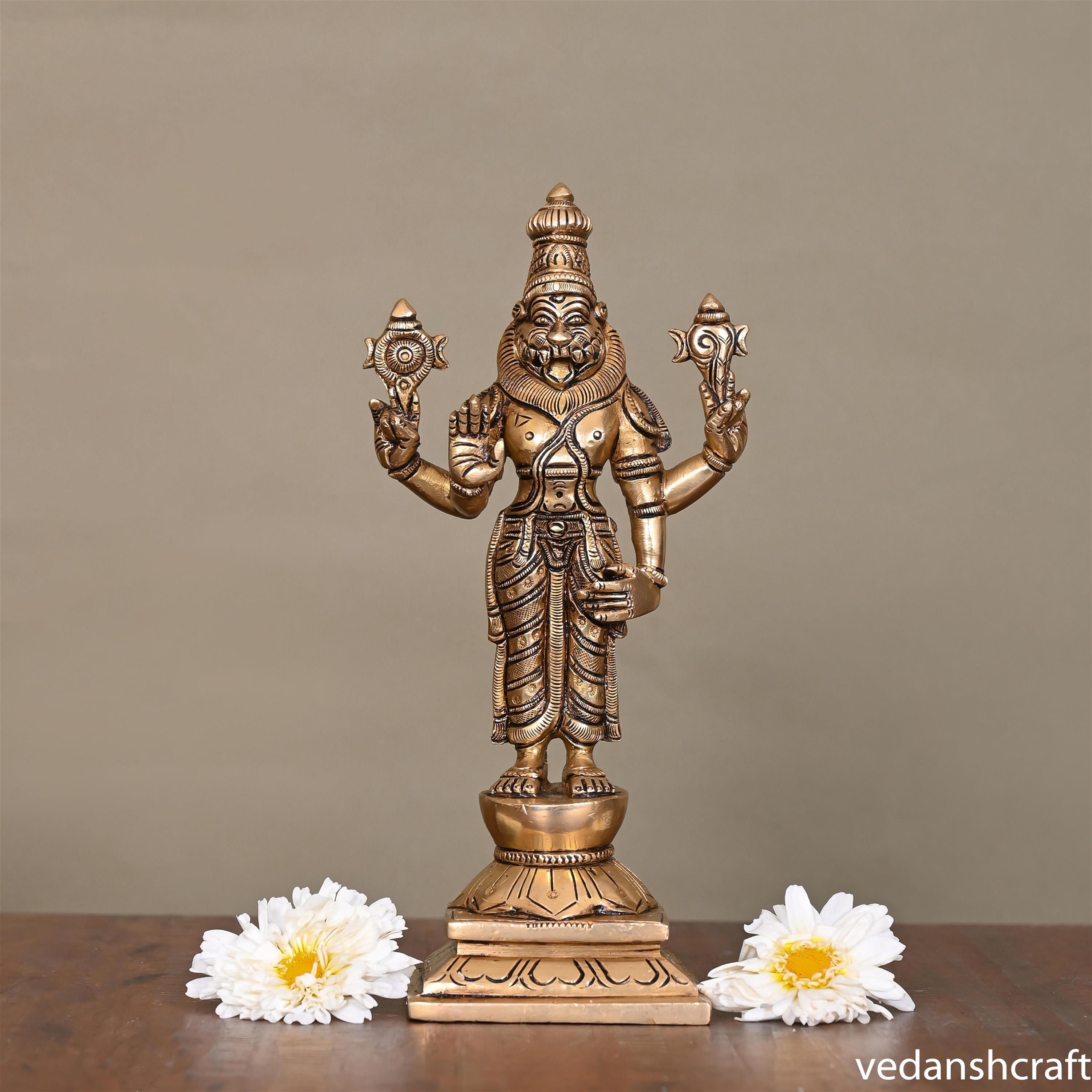 Brass Superfine Dashavatara /Vishnu Avatars Statue Set (10 Inch) Vedansh Craft