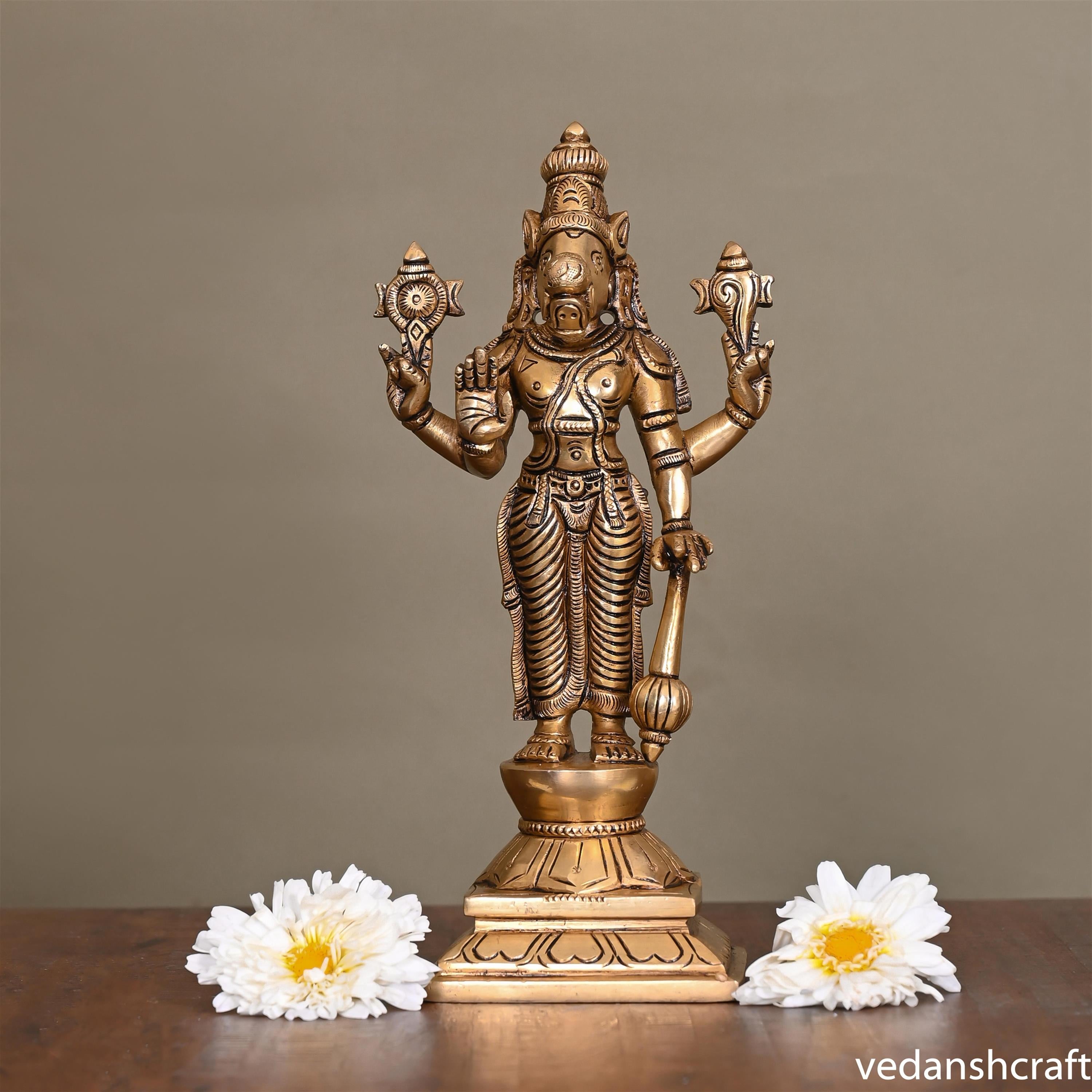 Brass Superfine Dashavatara /Vishnu Avatars Statue Set (10 Inch) Vedansh Craft