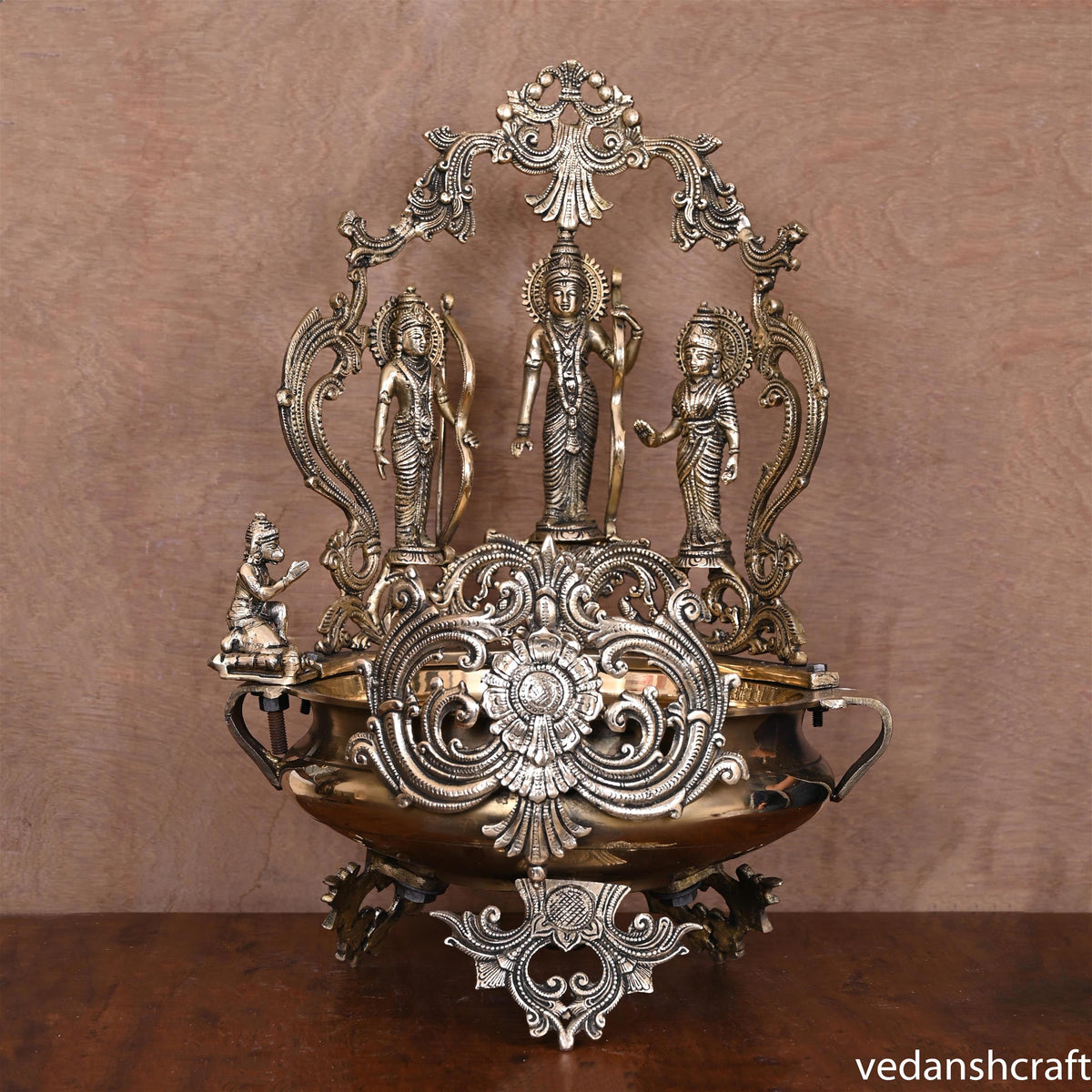 Brass Traditional Ram Darbar Urli (21.5 Inch) Vedansh Craft