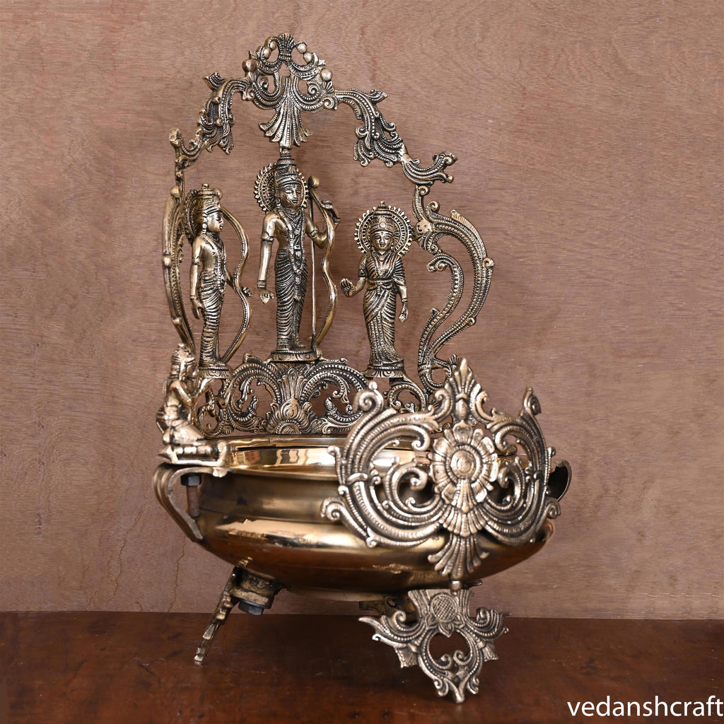 Brass Traditional Ram Darbar Urli (21.5 Inch) Vedansh Craft