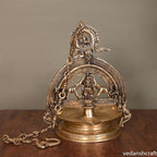 Brass Superfine Goddess Gaja Lakshmi Wall Hanging Diya (37.5 Inch) Vedansh Craft