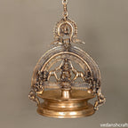 Brass Superfine Goddess Gaja Lakshmi Wall Hanging Diya (37.5 Inch) Vedansh Craft