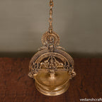 Brass Superfine Goddess Gaja Lakshmi Wall Hanging Diya (37.5 Inch) Vedansh Craft