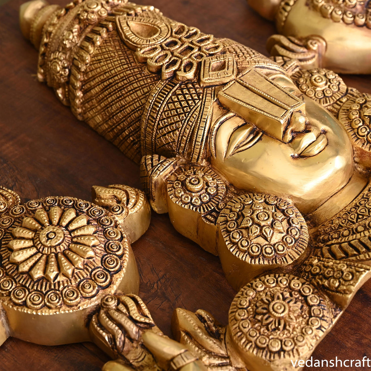 Brass Tirupati Balaji/Venkateshwar Face Wall Hanging Vedansh Craft