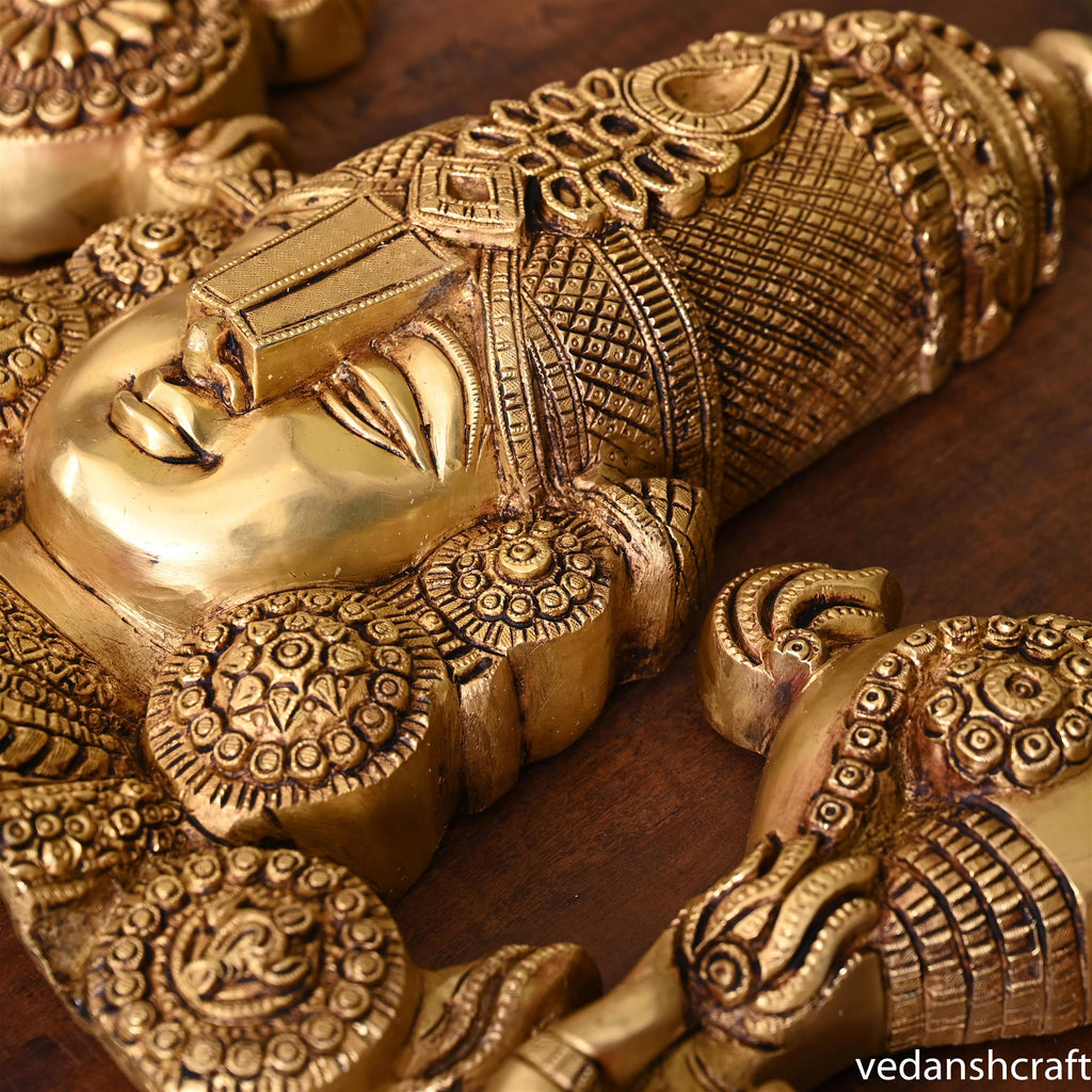 Brass Tirupati Balaji/Venkateshwar Face Wall Hanging Vedansh Craft