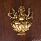 Brass Lord Ganesha Wall Hanging (13 Inch) Vedansh Craft