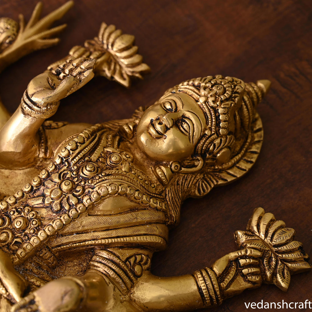 Brass Goddess Lakshmi Wall Hanging (13 Inch) Vedansh Craft