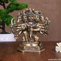 Brass Sitting Panchmukhi Hanuman Idol (7") Vedansh Craft
