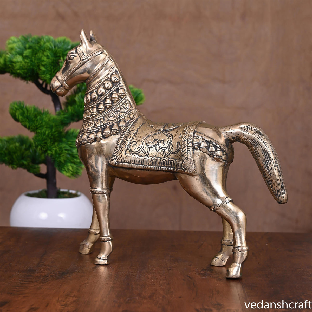 Brass Royal Horse Statue Vedansh Craft