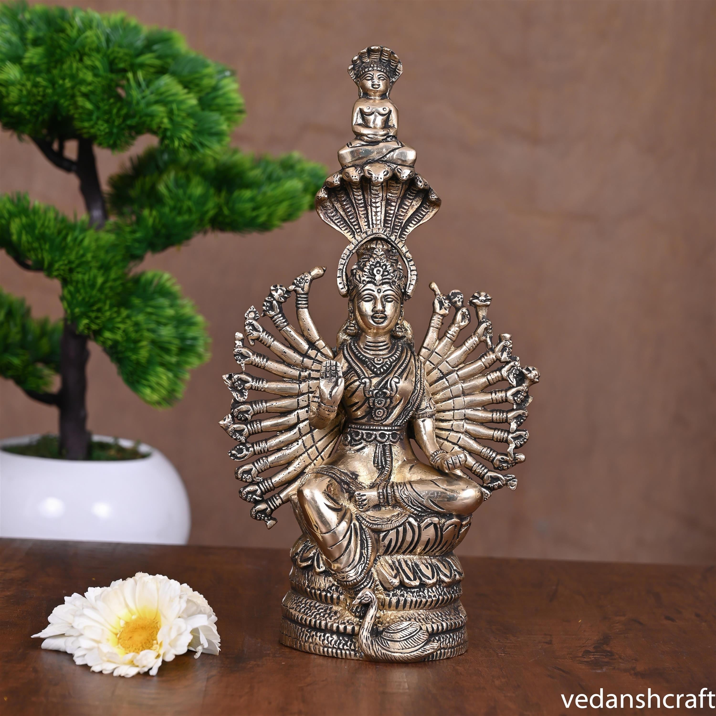 Brass Goddess Padmavati Idol (11 Inch) Vedansh Craft