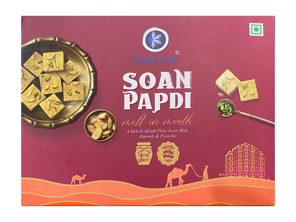 Designer Rakhi with Soan Papdi (500 Gm) and Roli Tikka Matki, Best Wishes Greeting Card Kafalo